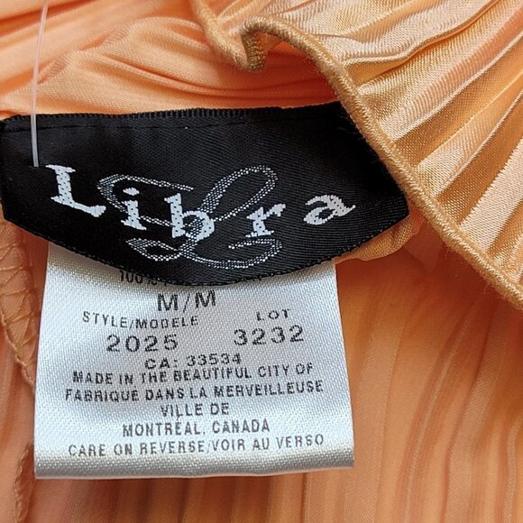 Accordion Style High Neck Lightweight Sleeveless Orange Tops Size M Size XXL - Picture 3 of 8